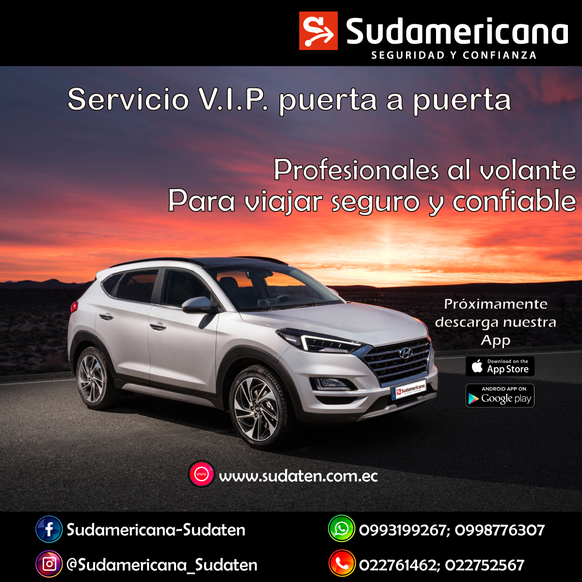 sudamericana sudaten apliación movil transporte encomineda quito santo domingo